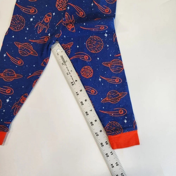 Sleep On It Mini Little Boys Moon Planet Rocket Print 3 Piece Pajama Set  SZ 24M - Picture 15 of 15